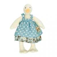 Jeanne la petite cane, robe bleue canard