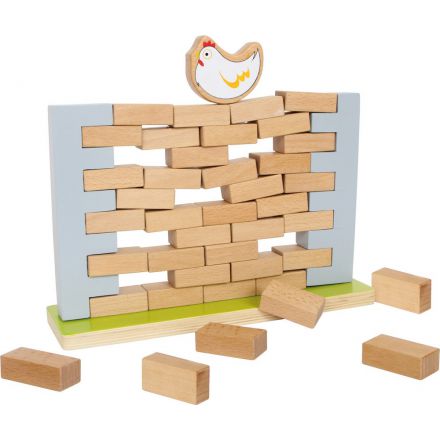 Mur bancal de poule en bois