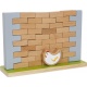 Mur bancal de poule en bois