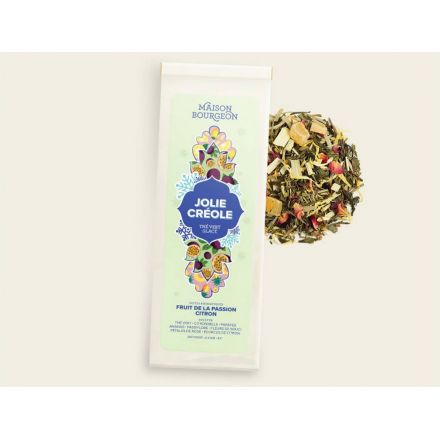 Sachet 100 g - Thé vert glacé - Jolie créole - Fruit de la passion citron