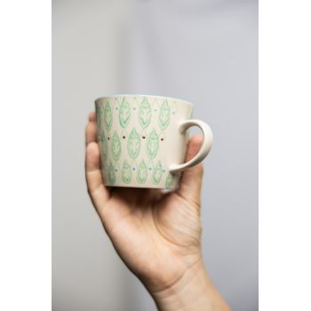 Tasse - Art deco - 275 ml - Feuilles vertes 