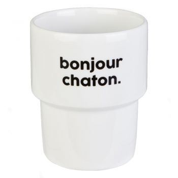 Tasse gobelet - Bonjour qui - Chaton - Félicie Aussi