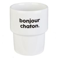 Tasse gobelet - Bonjour qui - Chaton - Félicie Aussi