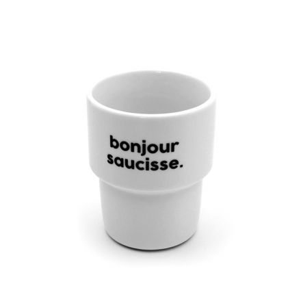 Tasse gobelet - Bonjour qui - Saucisse - Félicie Aussi