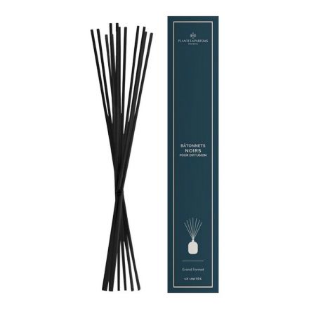 Enveloppe de 12 bâtonnets pour Bouquet parfumé - Noirs 35cm