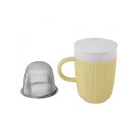 Mug céramique - Filtre inox - Jaune 