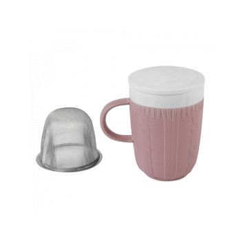 Mug céramique - Filtre inox - ROSE - Maison Bourgeon